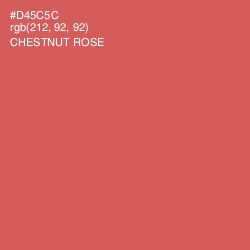 #D45C5C - Chestnut Rose Color Image
